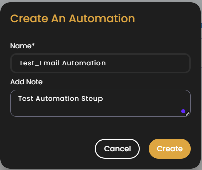 Name Your Automation screenshot