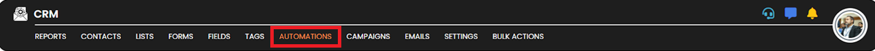 Automation navigation screenshot