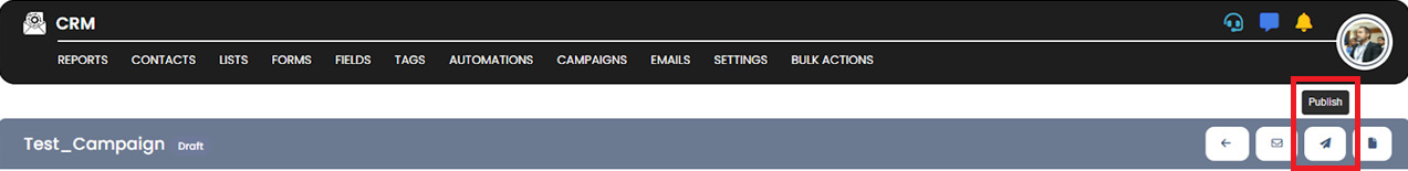 Click publish screenshot