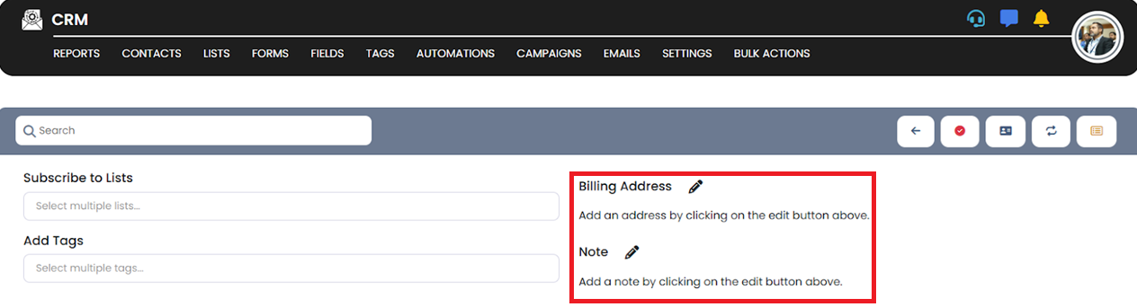 Notes section screenshot