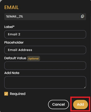 Save field example