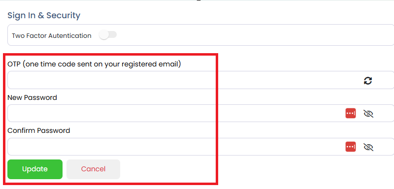 Edit Password