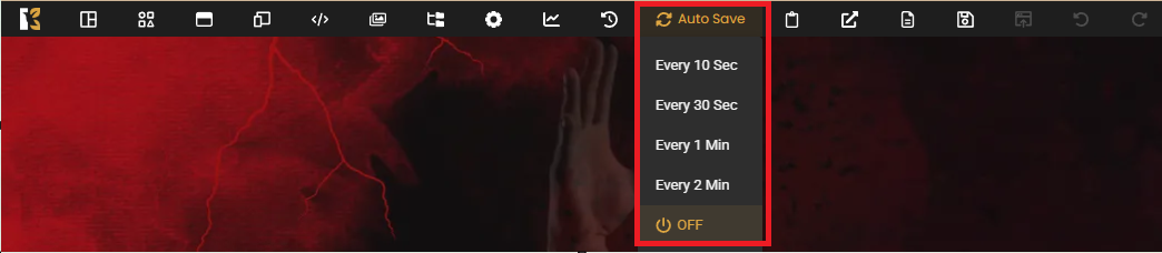 Auto save options