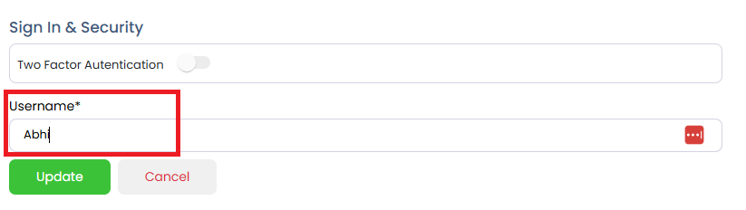Edit Username
