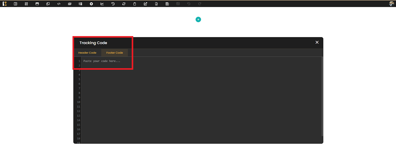 Header Footer Tracking Code