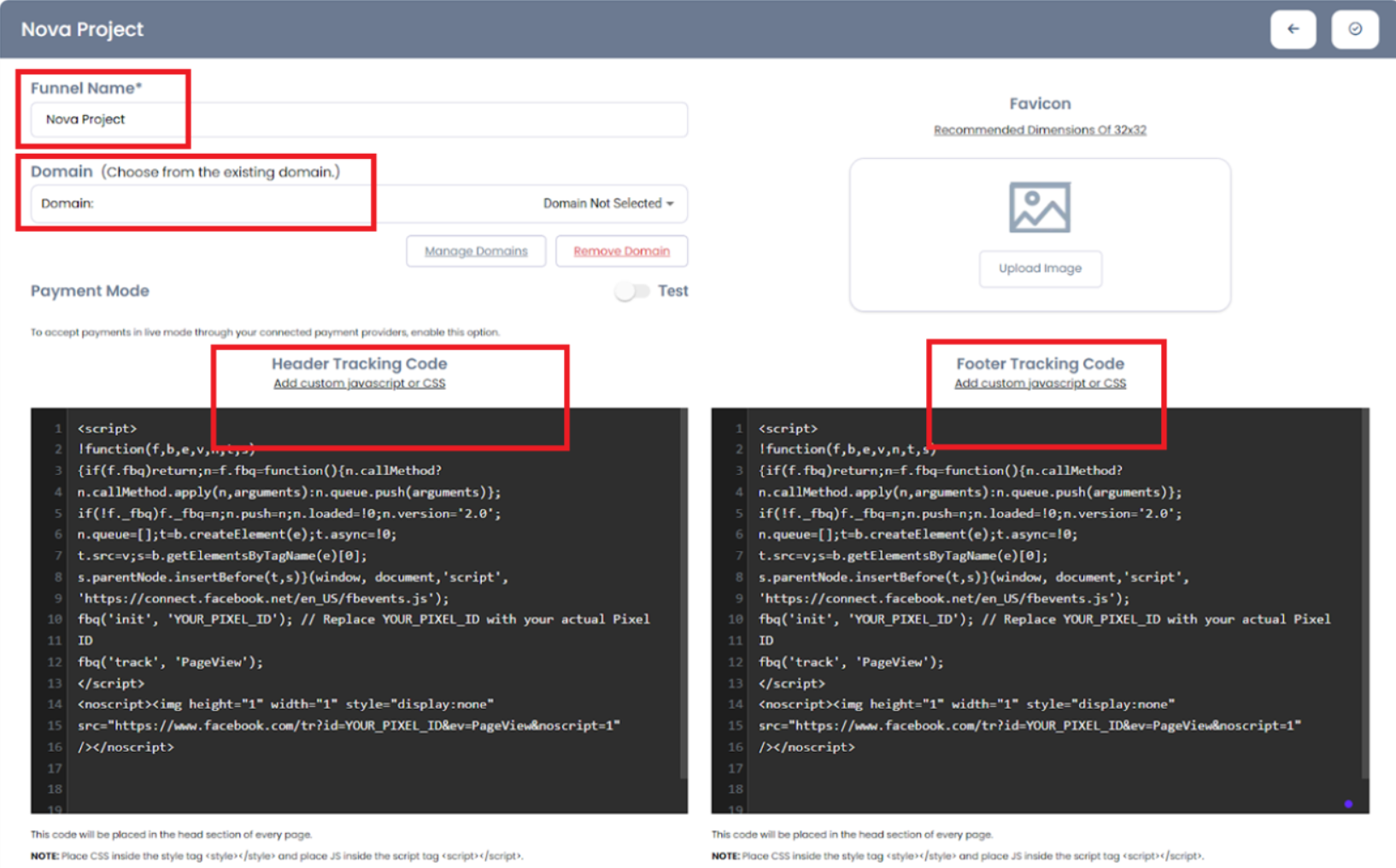 Add Tracking Code