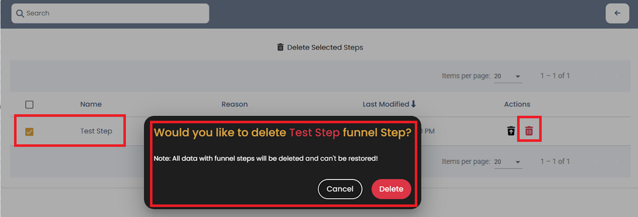 Deletion Step