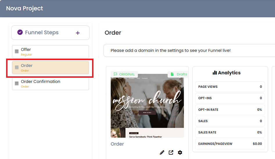 Choose Funnel Step