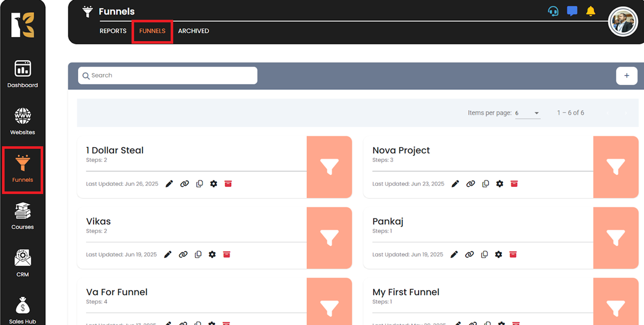 Funnel Dashboard