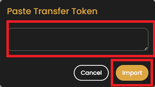 Paste Transfer Token
