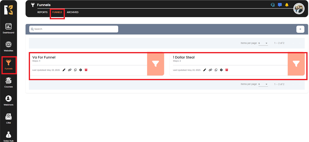 Funnel Dashboard