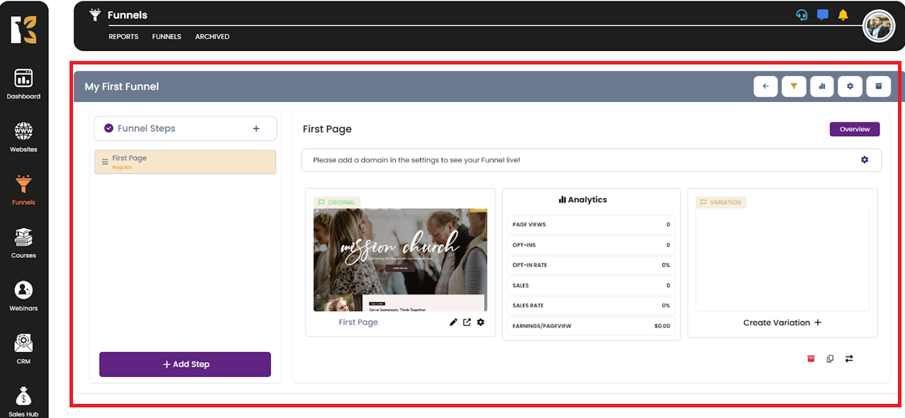 Funnel Workspace