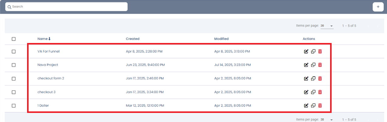 Open Checkout Panel